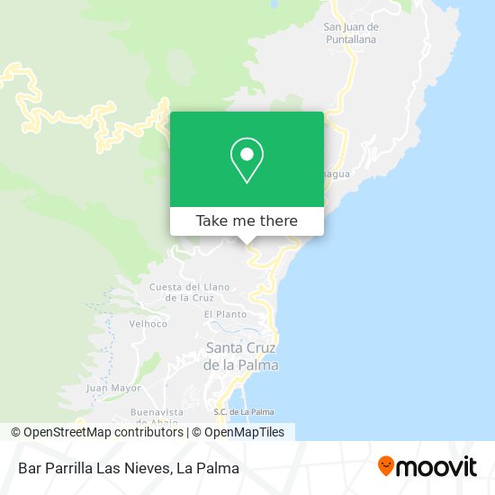 mapa Bar Parrilla Las Nieves