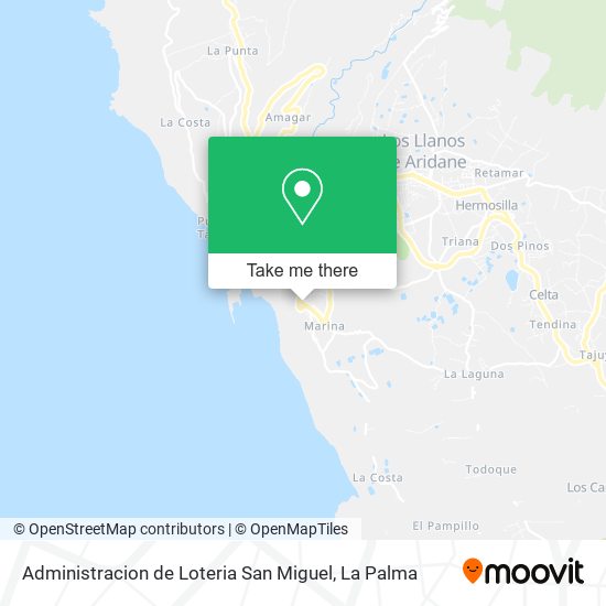 Administracion de Loteria San Miguel map