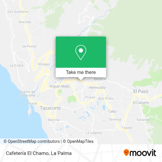 Cafetería El Chamo map