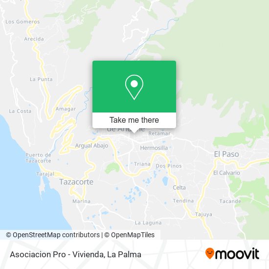 mapa Asociacion Pro - Vivienda