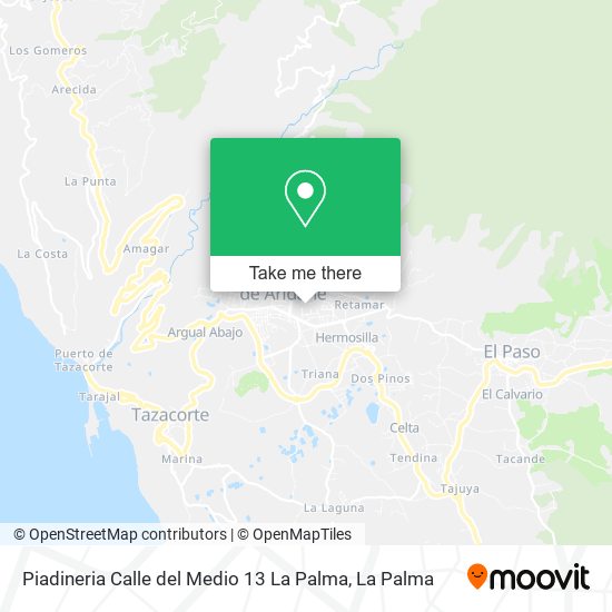 Piadineria Calle del Medio 13 La Palma map