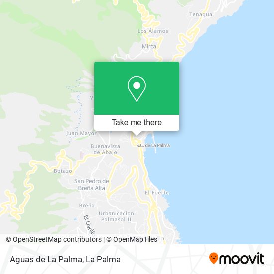 Aguas de La Palma map