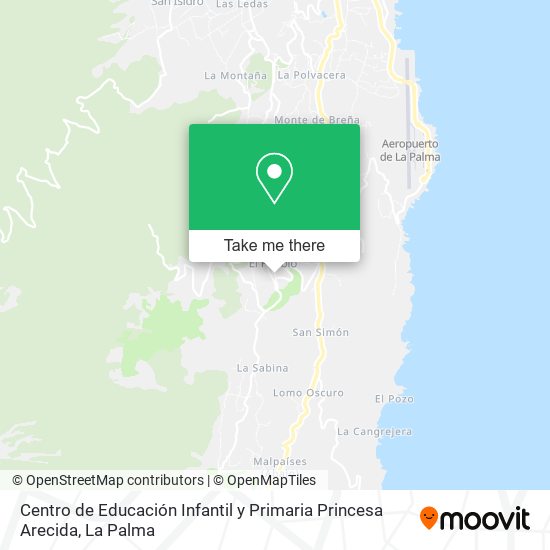 mapa Centro de Educación Infantil y Primaria Princesa Arecida