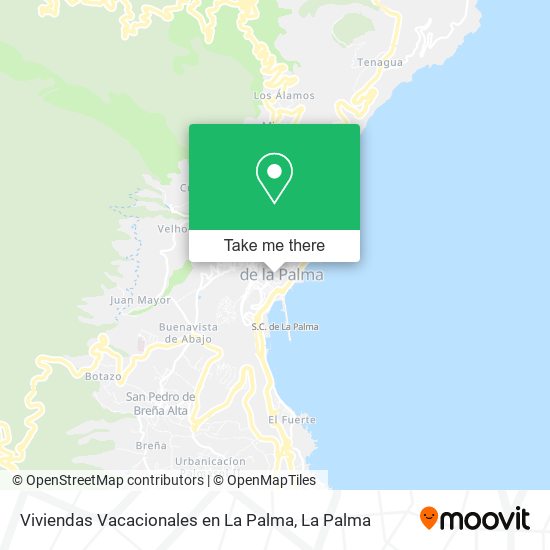 mapa Viviendas Vacacionales en La Palma