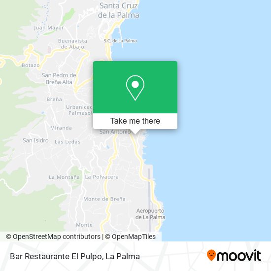 mapa Bar Restaurante El Pulpo