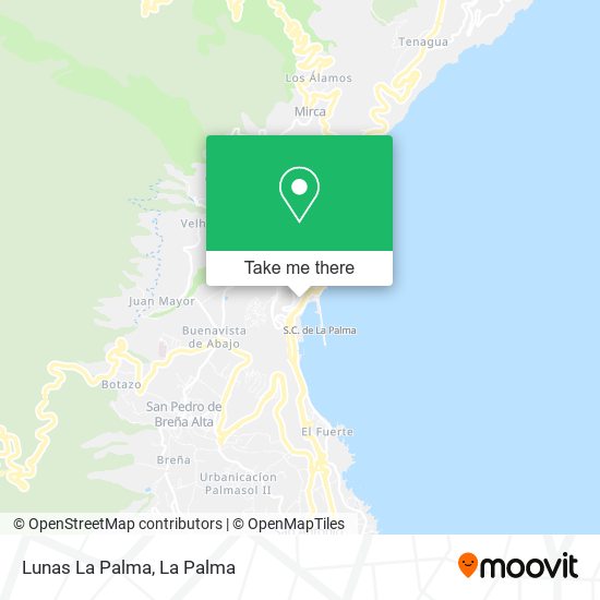 Lunas La Palma map