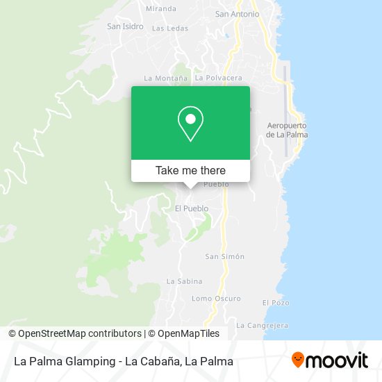 La Palma Glamping - La Cabaña map