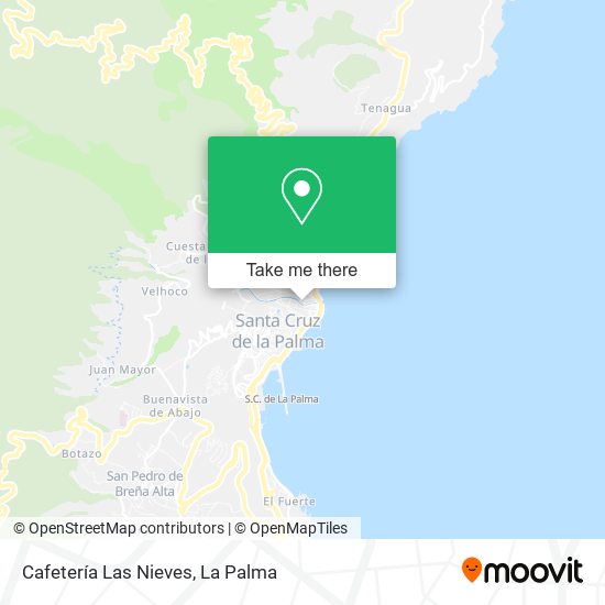Cafetería Las Nieves map