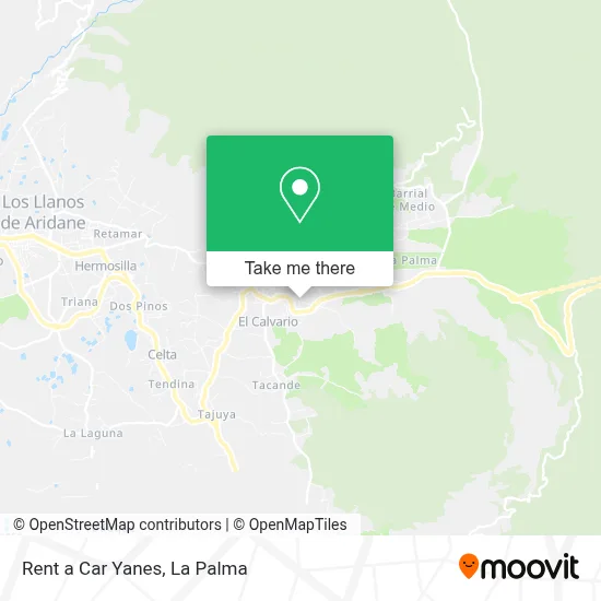 Rent a Car Yanes map