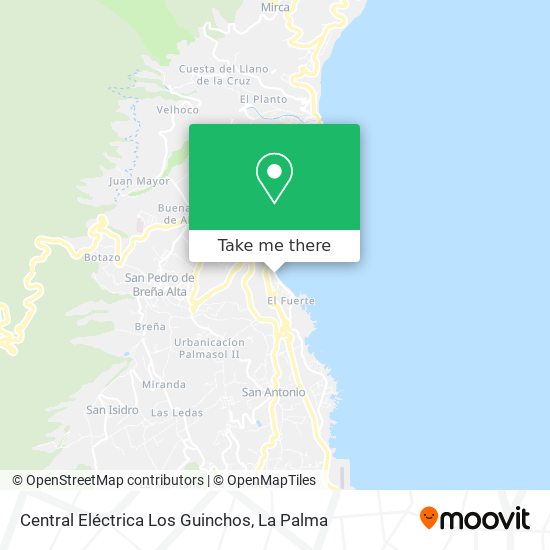 mapa Central Eléctrica Los Guinchos