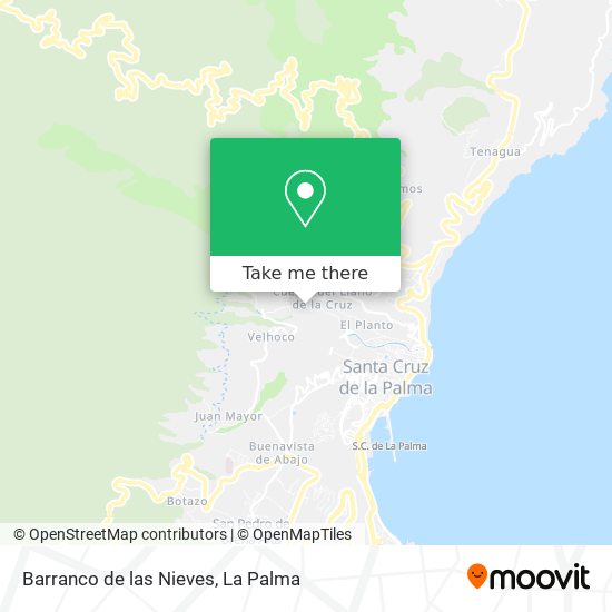Barranco de las Nieves map