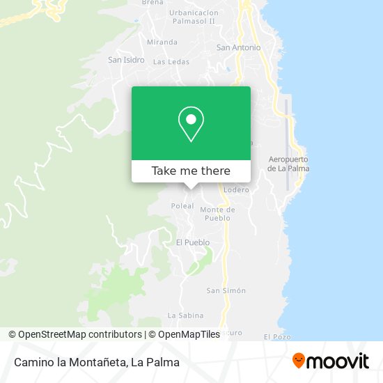 Camino la Montañeta map