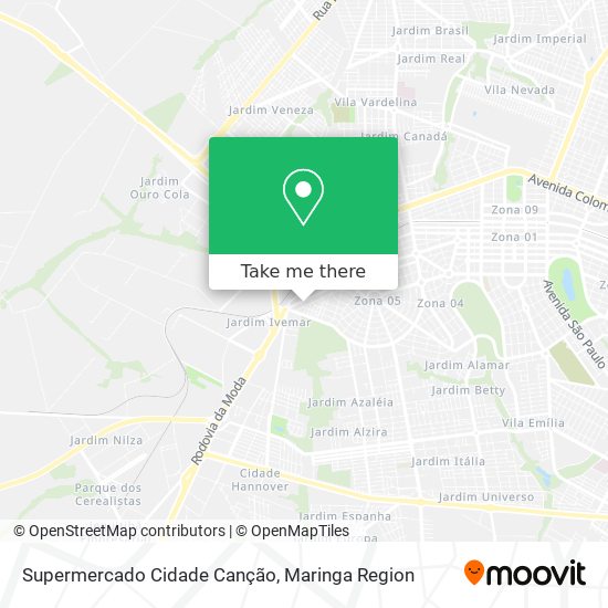 Supermercado Cidade Canção map