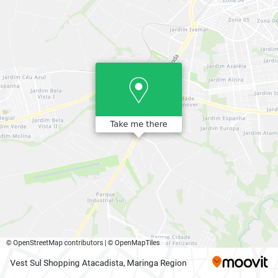 Vest Sul Shopping Atacadista map