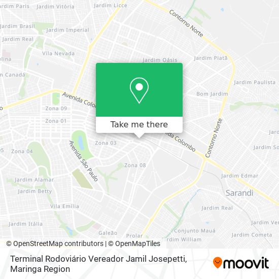 Terminal Rodoviário Vereador Jamil Josepetti map