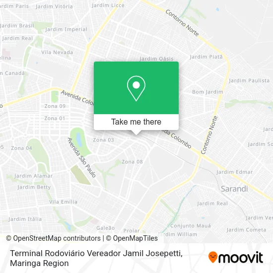 Terminal Rodoviário Vereador Jamil Josepetti map