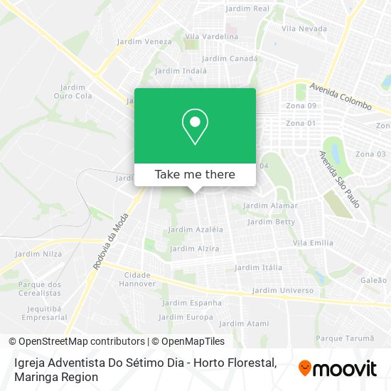 Igreja Adventista Do Sétimo Dia - Horto Florestal map