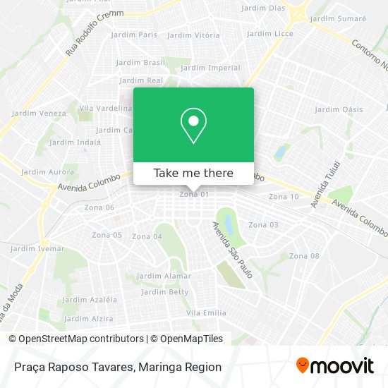 Mapa Praça Raposo Tavares