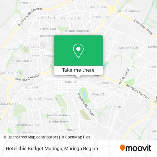 Mapa Hotel Ibis Budget Maringa