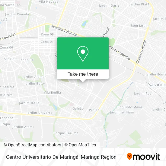 Centro Universitário De Maringá map