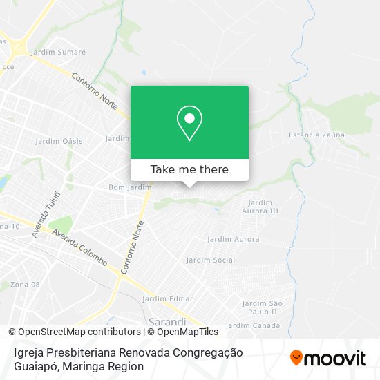 Igreja Presbiteriana Renovada Congregação Guaiapó map