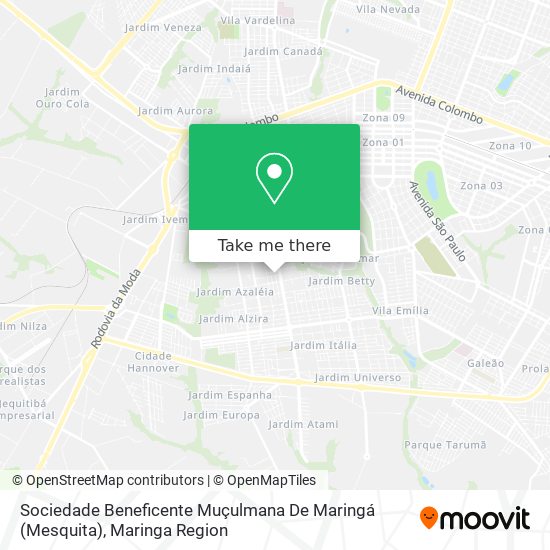 Sociedade Beneficente Muçulmana De Maringá (Mesquita) map