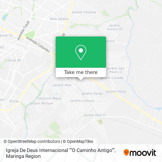 Igreja De Deus Internacional ""O Caminho Antigo"" map