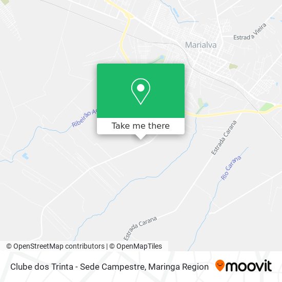 Mapa Clube dos Trinta - Sede Campestre