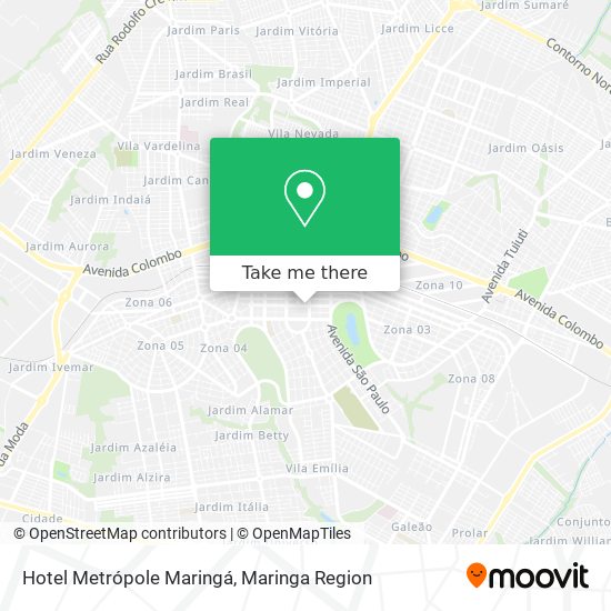 Hotel Metrópole Maringá map