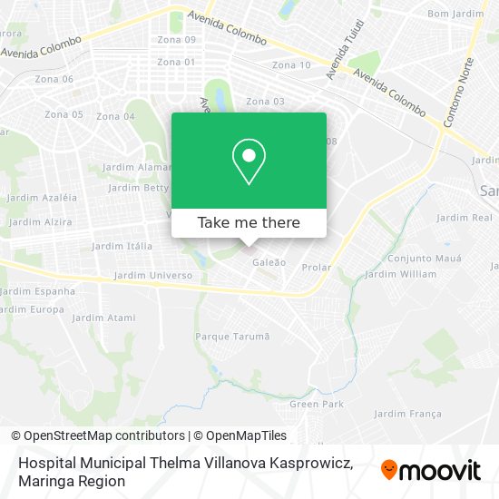 Hospital Municipal Thelma Villanova Kasprowicz map