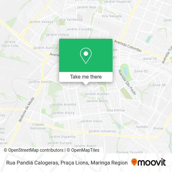 Rua Pandiá Calogeras, Praça Lions map
