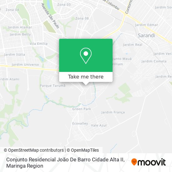Conjunto Residencial João De Barro Cidade Alta II map