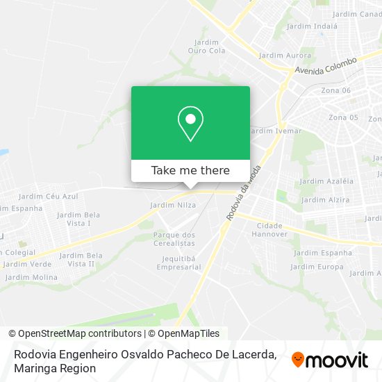 Mapa Rodovia Engenheiro Osvaldo Pacheco De Lacerda