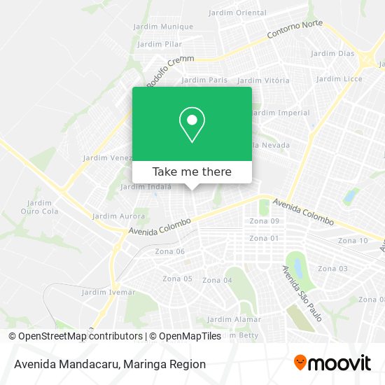 Mapa Avenida Mandacaru