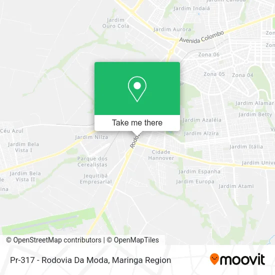 Pr-317 - Rodovia Da Moda map