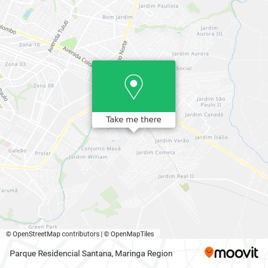 Mapa Parque Residencial Santana