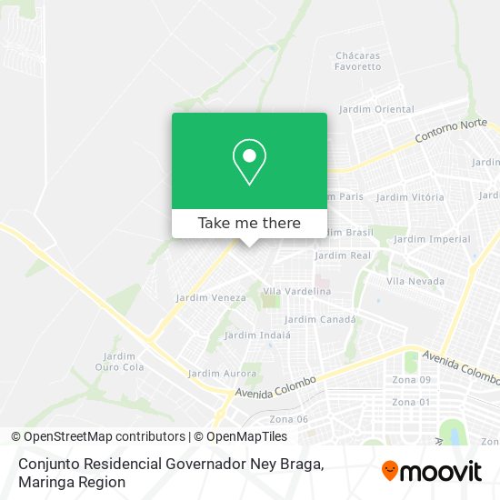 Conjunto Residencial Governador Ney Braga map
