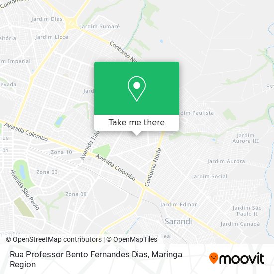 Rua Professor Bento Fernandes Dias map