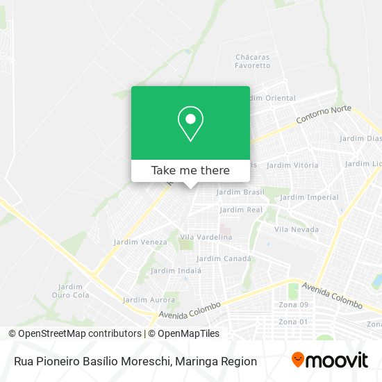 Rua Pioneiro Basílio Moreschi map