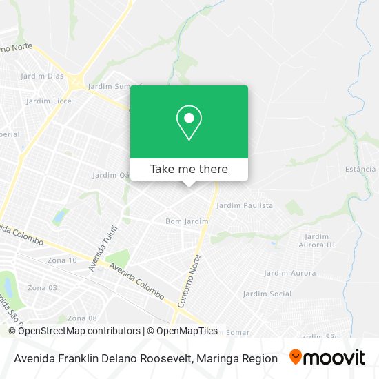 Avenida Franklin Delano Roosevelt map