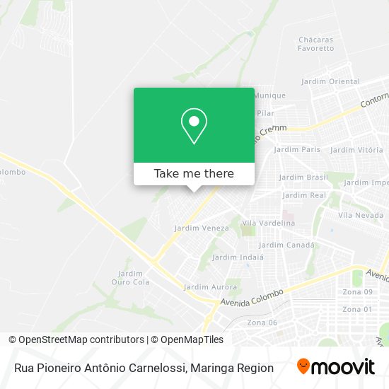 Rua Pioneiro Antônio Carnelossi map