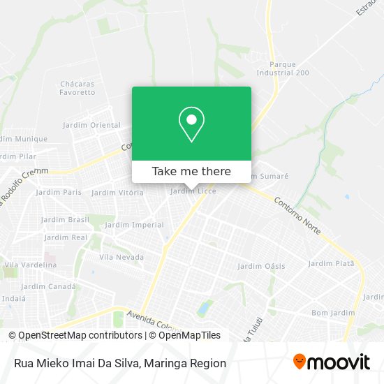 Mapa Rua Mieko Imai Da Silva