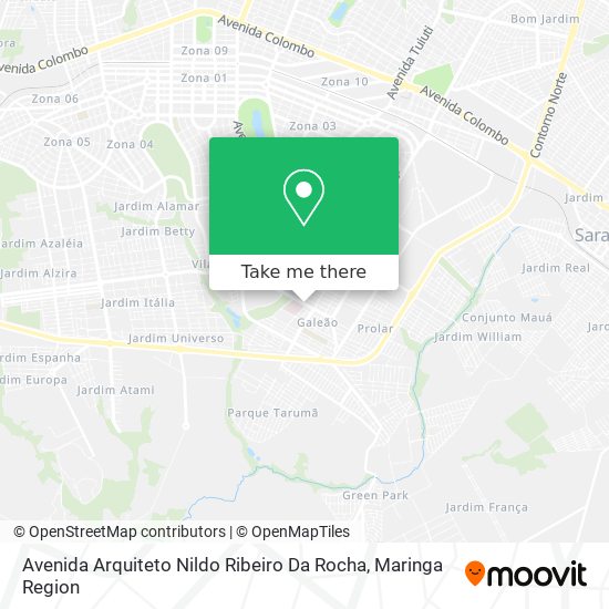 Mapa Avenida Arquiteto Nildo Ribeiro Da Rocha