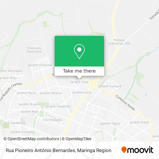 Mapa Rua Pioneiro Antônio Bernardes