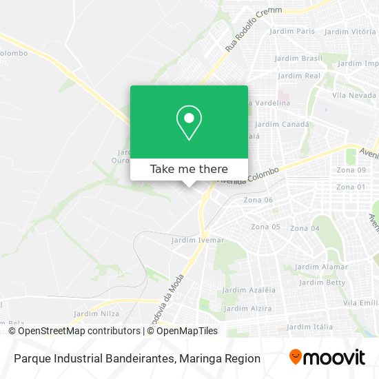 Parque Industrial Bandeirantes map