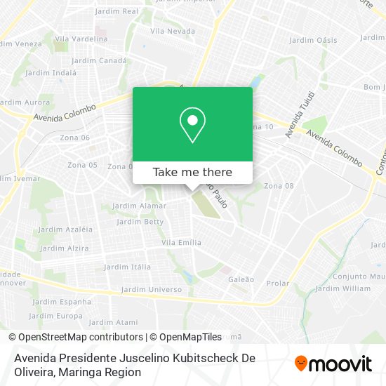 Mapa Avenida Presidente Juscelino Kubitscheck De Oliveira