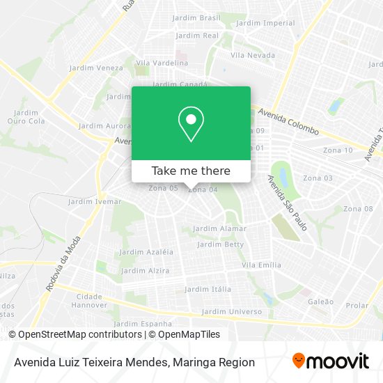 Avenida Luiz Teixeira Mendes map