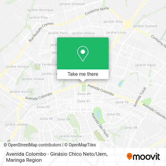 Avenida Colombo - Ginásio Chico Neto / Uem map