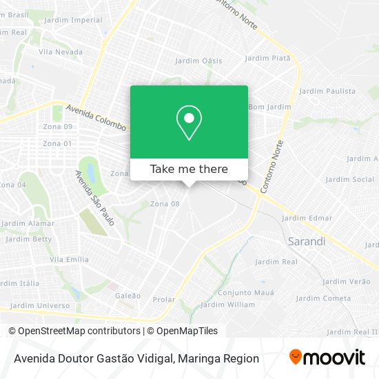 Avenida Doutor Gastão Vidigal map