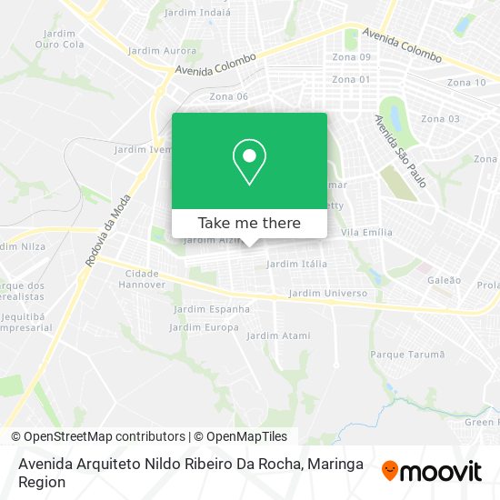 Mapa Avenida Arquiteto Nildo Ribeiro Da Rocha